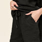Double Take Full Size Texture Short Sleeve T-Shirt and Drawstring Shorts Set Outfit Sets