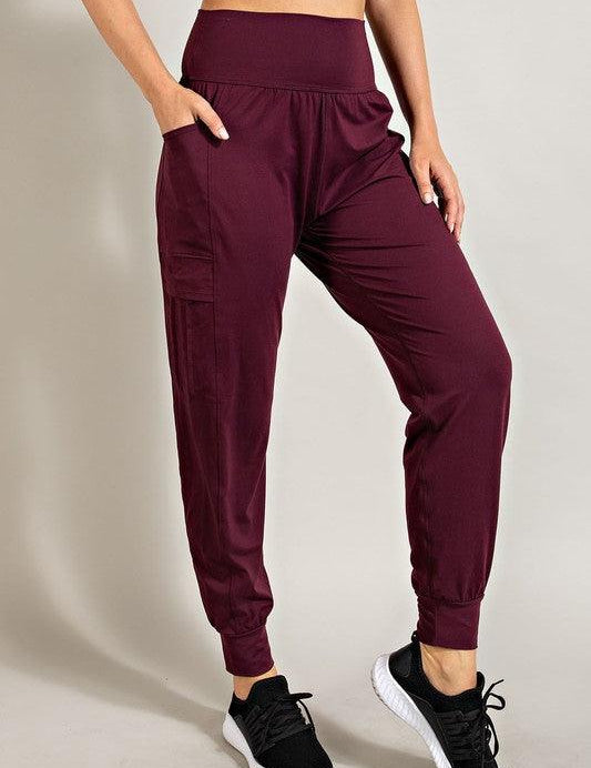 Rae Mode Butter Joggers With Side Pockets Cassis Lounge Pants