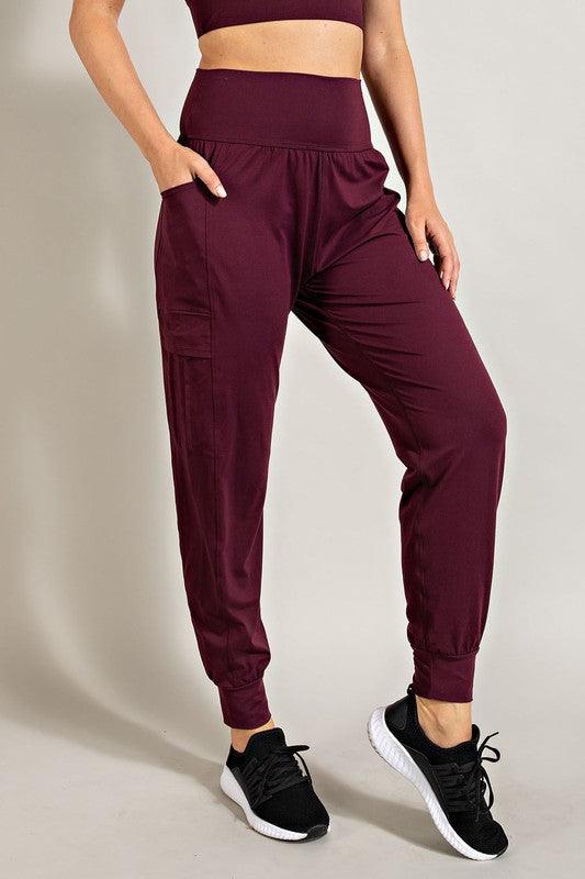 Rae Mode Butter Joggers With Side Pockets Cassis Lounge Pants