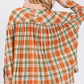 SAGE + FIG Side Slit Plaid Button Down Long Sleeve Shirt Shirts