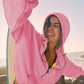 Half Zip Pocketed Dropped Shoulder Hoodie - DAVERRI FASHIONS