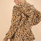 VERY J Fuzzy Leopard Long Sleeve Hooded Jacket