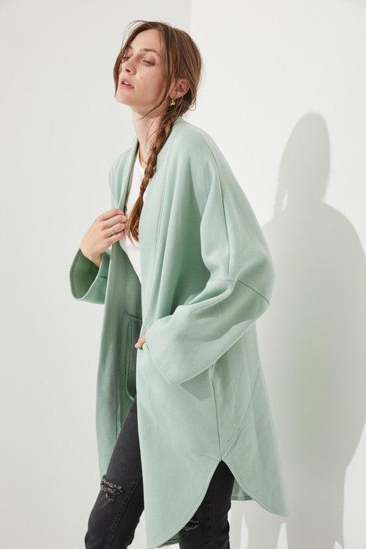 Oversized Open Knit Cardigan Cardigans