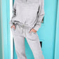 Zip Collar Long Sleeve Top and Drawstring Pants Set - DAVERRI FASHIONS