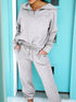 Zip Collar Long Sleeve Top and Drawstring Pants Set - DAVERRI FASHIONS