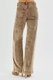 RISEN High Rise Wide Leg Corduroy Jeans | Jeans Daverri Fashions