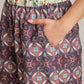 Umgee Full Size Mixed Print Elastic Waistband Pants Plus Size Pants