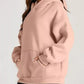 Soft blush pink oversized kangaroo pocket long sleeve hoodie