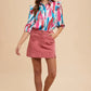 Annie Wear Comfort Stretch Cotton Slit Detailed Mini Skirt