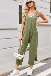 Lovelet V-Neck Wide Strap Overalls | Overalls Daverri Fashions