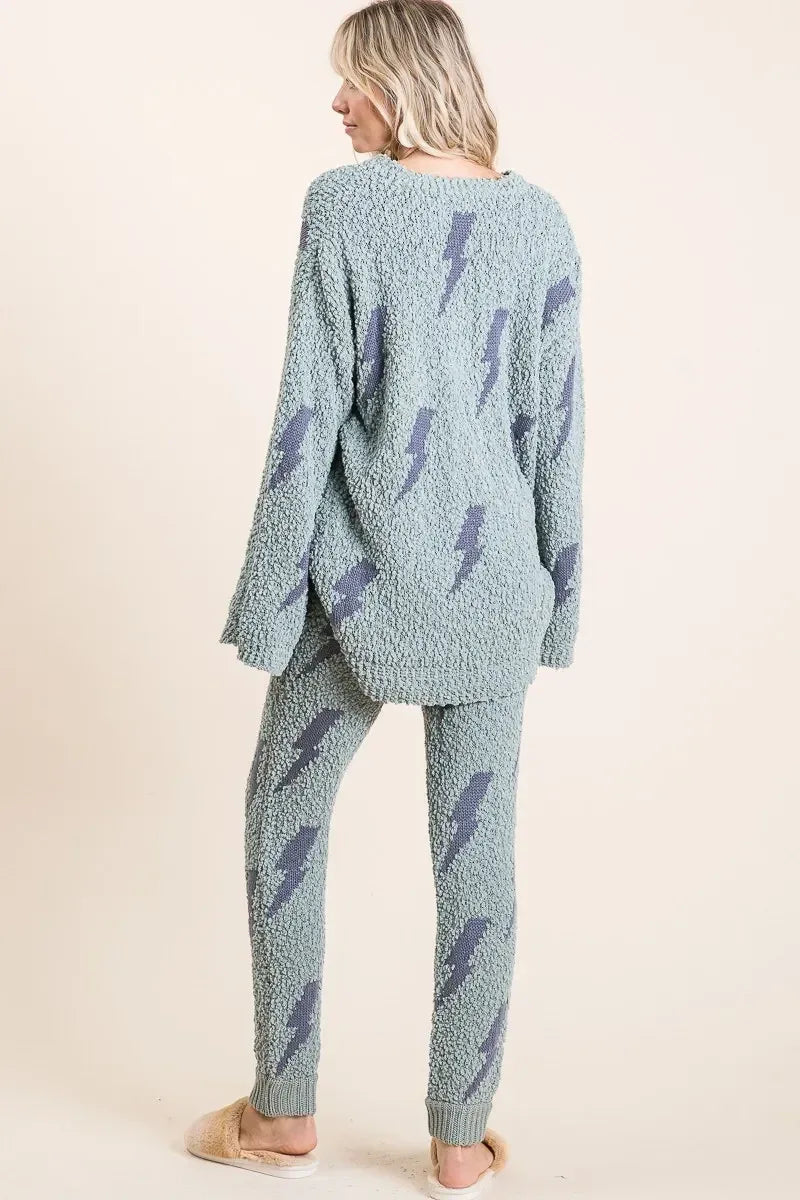 BiBi Cozy Soft Hairy Popcorn Sweater Pants - DAVERRI FASHIONS