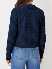 Textured Knit Button-Front Cardigan | Cardigans Daverri Fashions