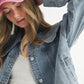 MABLE Scallop Peter Pan Collar Denim Jacket Denim Jackets