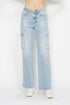 Judy Blue Full Size High Waist Straight Cargo Jeans - DAVERRI FASHIONS
