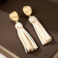 18K Gold-Plated Tassel Earrings - DAVERRI FASHIONS
