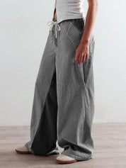 Striped Wide Leg Jeans | Pants Daverri Fashions
