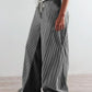 Striped Wide Leg Jeans - DAVERRI FASHIONS