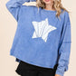 Mittoshop Star Graphic Mineral Wash Long Sleeve Top - DAVERRI FASHIONS