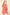 VERY J Slit Round Neck Top and Shorts Sweater Set Coral L Outfit Sets
