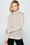 Renee C Long Sleeve Knit Turtleneck Top - DAVERRI FASHIONS