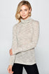 Renee C Long Sleeve Knit Turtleneck Top - DAVERRI FASHIONS