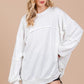 Ces Femme Exposed Seam Long Sleeve Sweatshirt - DAVERRI FASHIONS