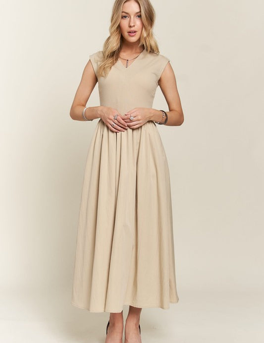 ADORA V-Neck Cap Sleeve Dress