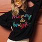 BiBi Tinsel Lettering Christmas Sweater - DAVERRI FASHIONS
