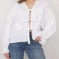 Tied Flounce Sleeve Blouse - DAVERRI FASHIONS