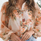 Floral Print Button-Up Shirt - DAVERRI FASHIONS