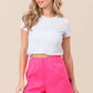BiBi Pink Bandless Tailored Shorts Shorts