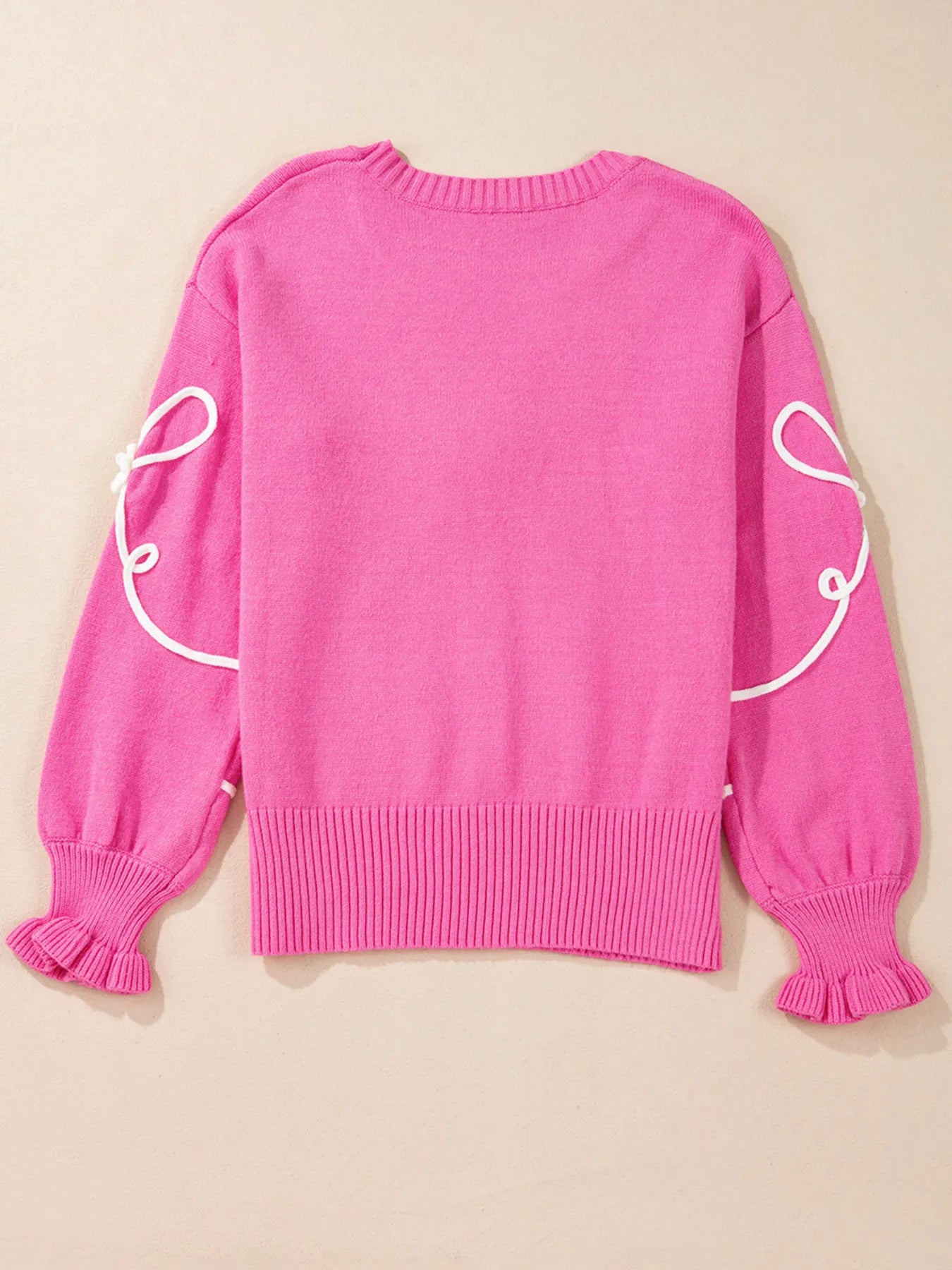 Ribbed Hem Long Sleeve Sweater | Sweaters Daverri Fashions