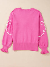 Ribbed Hem Long Sleeve Sweater | Sweaters Daverri Fashions