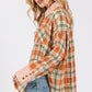 SAGE + FIG Side Slit Plaid Button Down Long Sleeve Shirt Shirts