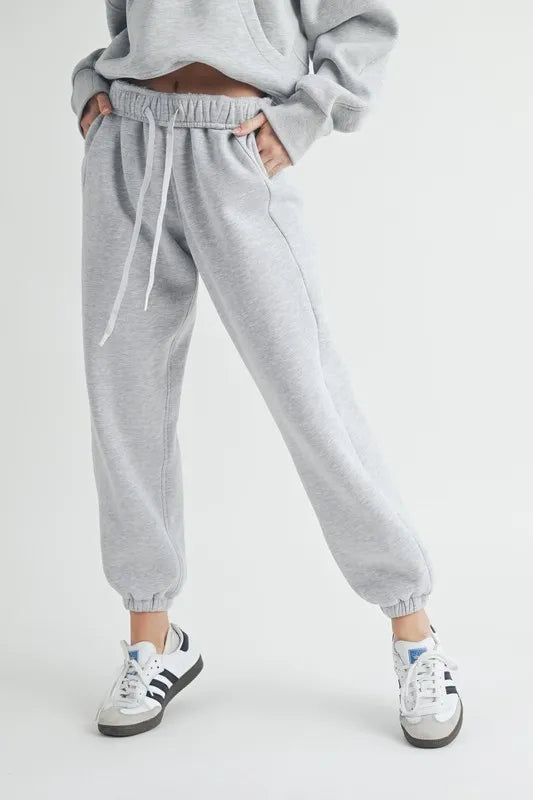 Aemi+Co Drawstring Elastic Waist Joggers
