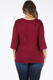 Plus size cowl neck basic top Shirts & Tops