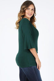 Plus size cowl neck basic top Shirts & Tops