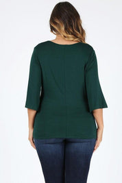 Plus size cowl neck basic top Shirts & Tops