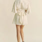 Davi & Dani Batwing Sleeve Waist Belt Romper - DAVERRI FASHIONS