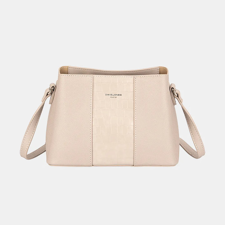 David Jones PU Leather Crossbody Bag Natural One Size Handbags
