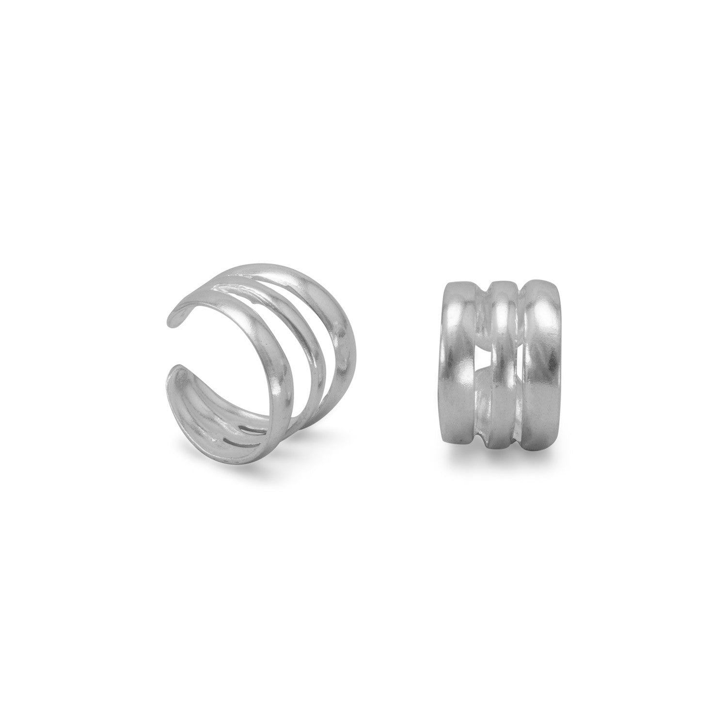 Polished Three Row Ear Cuffs Default Title Earrings