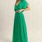HYFVE Green Kimono Sleeve Crop Top and Wide Leg Pants Set Outfit Sets