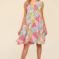 Haptics Full Size Babydoll Floral Patchwork Dress with Side Pockets Peach Sage Babydoll Dresses