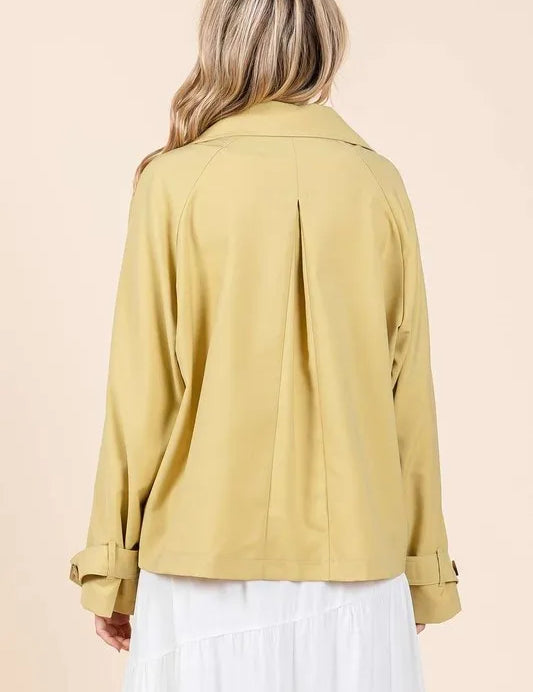 Mittoshop Double Breasted Long Sleeve Trench Coat Jacket | Daverri Fashions