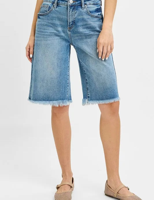 MEDIUM S RISEN Tummy Control Mid Rise Fit Bermuda | Daverri Fashions