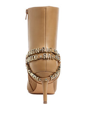 Nicene Harness Detail Stiletto Boots | Boots Daverri Fashions