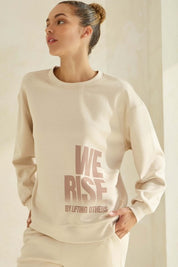 We Rise by Lifting Others Ultra Comfy Sweatshirt Plus Size | Sweatshirts Daverri Fashions