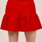 SO ME Ruffled Hem Game Day Mini Skirt Skirts