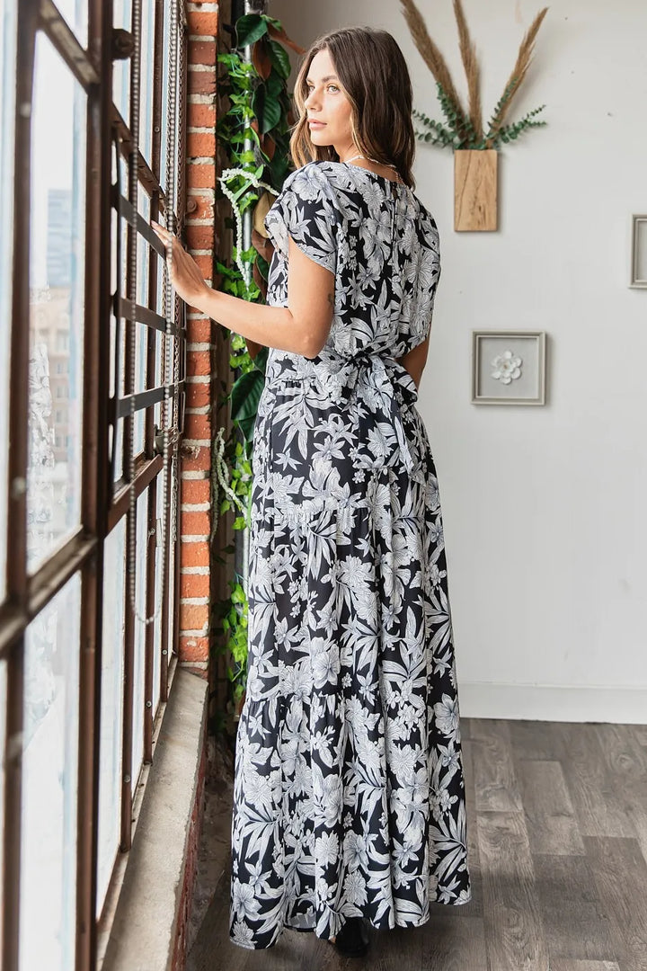 Mittoshop Tropical Print Top and Skirt Set Outfit Sets
