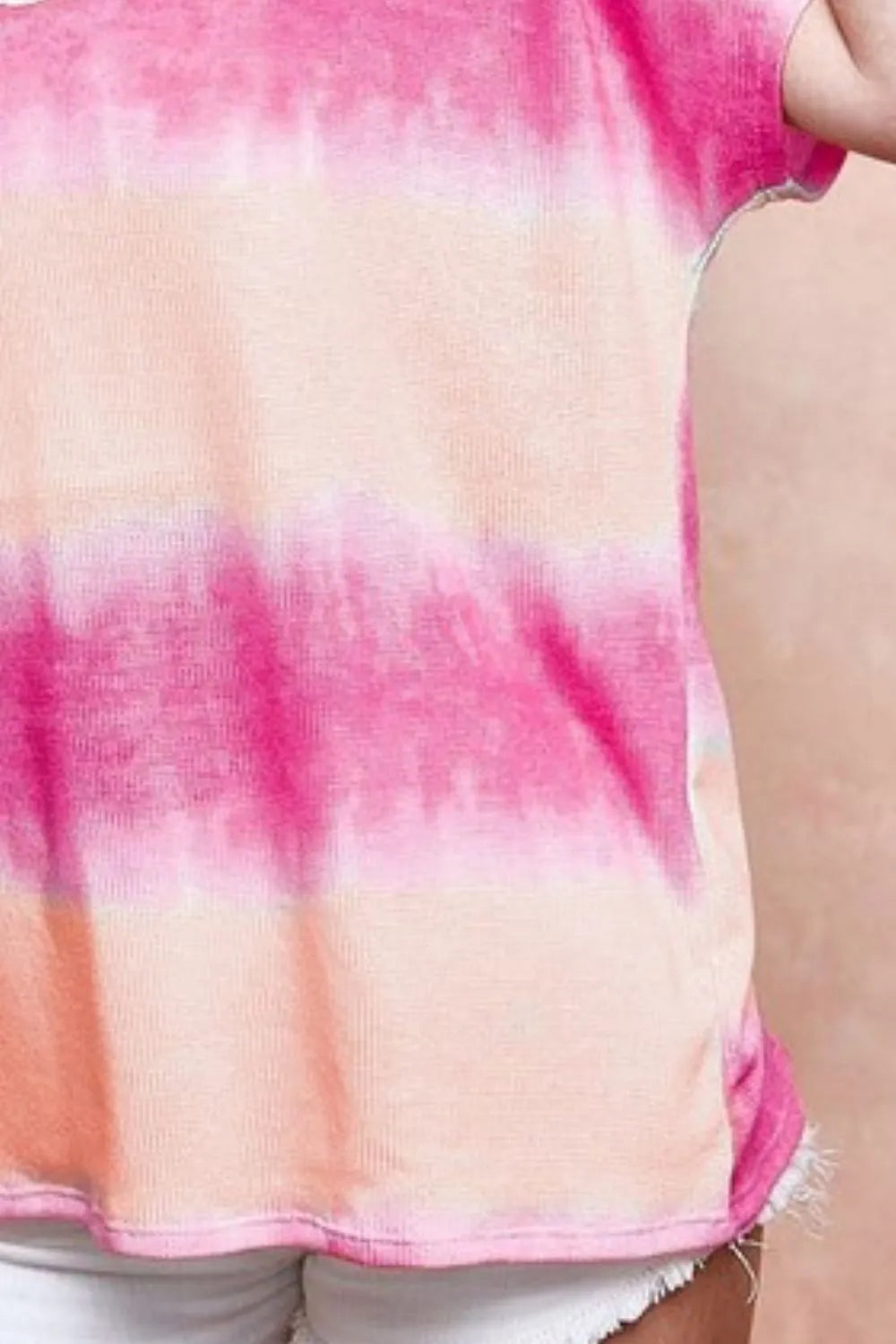 BiBi Tiedye Printed Hacci Knit Top Tops